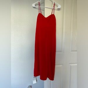 New with tags. Red midi Abercrombie and Fitch dress.